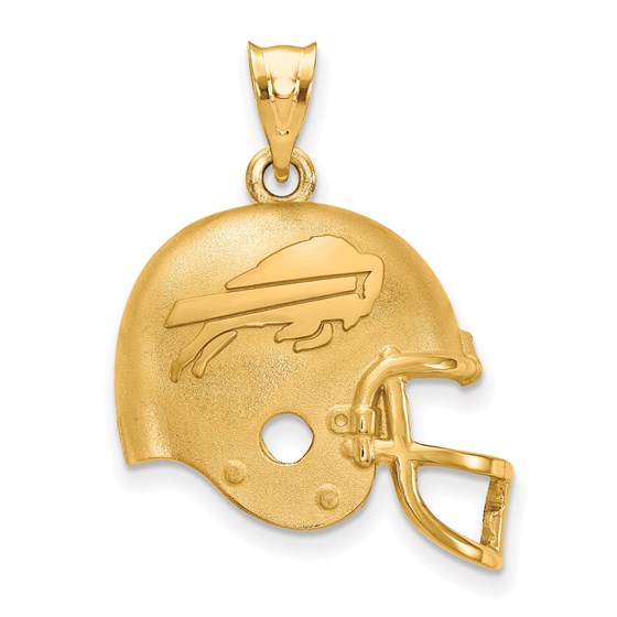 Sterling Silver Gold-plated Buffalo Bills Football Helmet Pendant Sterling Silver Gold-plated Buffalo Bills Football Helmet Pendant